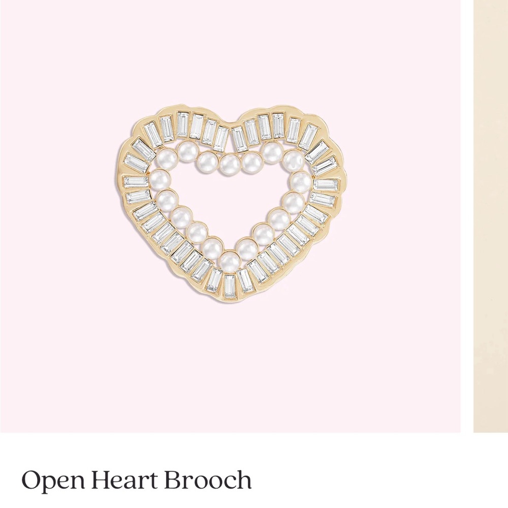 NWT Stoney Clover Lane Open Heart Brooch